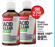 Biogen Acid Clear Drops-100ml Each