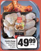 Country Range Fresh Chicken Braai Pack 12 Piece-Per kg