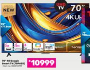 TCL 177.8cm (70") 4K Google Smart TV 70P655