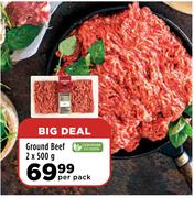 Ground Beef-2 x 500g Per Pack