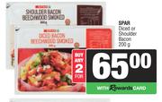 Spar Diced Or Shoulder Bacon-For 2 x 200g