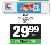 Spar Puff Or Shortcrust Pastry-400g