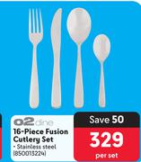 O2dine 16-Piece Fusion Cutlery Set 850013224-Per Set