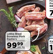 Lekka Braai Boneless Pork Rashers-Per kg