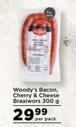 Woody's Bacon, Cherry & Cheese Braaiwors-300g Per Pack