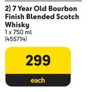 Ballantine's 7 Year Old Bourbon Finish Blended Scotch Whisky-750ml Each     