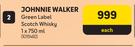 Johnnie Walker Green Label Scotch Whisky-750ml Each