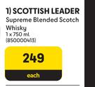 Scottish Leader Supreme Blended Scotch Whisky-750ml Each