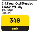 Scottish Leader 12 Year Old Blended Scotch Whisky-750ml Each