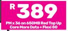2 x Oppo A18 Smartphone-On 650MB Red Top Up Core More Data + Flexi 80