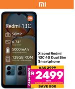 Xiaomi Redmi 13C 4G Dual Sim Smartphone-Each
