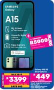 Samsung Galaxy A15 5G Smartphone-On 1.3GB Red Top Up Core More Data
