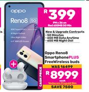 Oppo Reno 8 Smartphone Plus Free Wireless Buds-Each