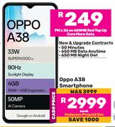 2 x Oppo A38 Smartphone-On 650MB Red Top Up Core More Data