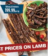Biltong & Droewors-Per Kg