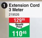 DQUIP Extension Cord 3 Meter 219526