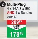 DQUIP Multi-Plug 4 x 16A 3 x IEC And 1 x Schuko 219447