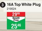 DQUIP 16A Top white Plug 219524