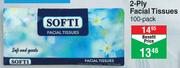 Softi 2-Ply Facial Tissues 100's Pack