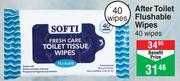 Softi After Toilet Flushable Wipes- 40 Wipes