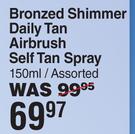 Luv That Sun Bronzed Shimmer Daily Tan Air Brush Self Tan Spray Assorted-150ml