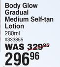 Skinny Tan Body Glow Gradual Medium Self Tan Lotion-280ml