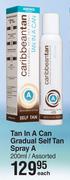 Caribbeantan Tan In A Can Gradual Self Tan Spray A Assorted-200ml Each