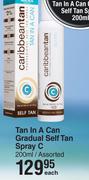 Caribbeantan Tan In A Can Gradual Self Tan Spray C Assorted-200ml Each