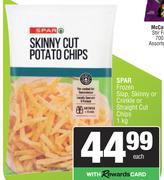 Spar Frozen Slap, Skinny Or Crinkle Straight Cut Chios-1kg Each