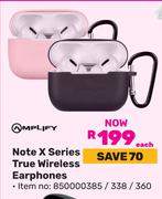 Amplify Note X Series True Wireless Earphones 850000385/338/360
