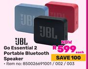 JBL Go Essential 2 Portable Bluetooth Speaker 850026691001/002/003