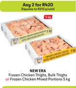 New Era Frozen Chicken Thighs, Bulk Thighs Or Frozen Chicken Mixed Portions-For 2 x 5Kg
