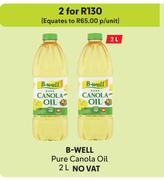 B-Well Pure Canola Oil-For 2 x 2L