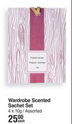 Wardrobe Scented Sachet Set Assorted-4 x 10g Each