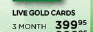 Xbox Live Gold Cards 3 Month