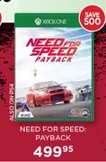 Xbox One Need For Speed: Payback