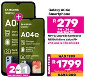 2 x Samsung Galaxy A04e Smartphone-On Red Flexi 150