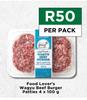 Food Lover's Wagyu Beef Burger Patties-4 x 100g Per Pack 