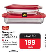 Marinex Ovenproof Roasters With Lids 3.5ltr Or 5Ltr 351123-Each