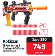 Xshot Pro Series 1 Sinister 40 Darts 850009555-Per Set