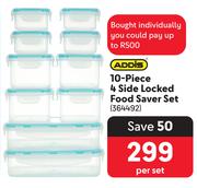 Addis 10-Piece 4 Side Locked Food Saver Set 364492-Per Set