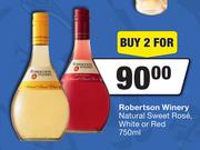 Robertson Winery Natural Sweet Rose, White Or Red-For 2 x 750ml La Motte Sauvignon Blanc-750ml