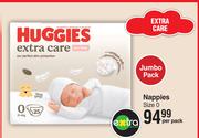 Huggies Extra Care Jumbo Pack Nappies Size 0-Per Pack