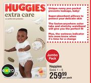 Huggies Extra Care Jumbo Pack Nappies Size 1-5-Per Pack