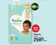 Pampers Premium Care Value Pack Nappies Sizes 1-6-Per Pack