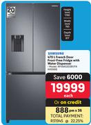 Samsung 470Ltr French Door Frost-Free Fridge With Water Dispenser RF49A5202B1/FA 