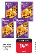 Anchor Dry Yeast-4 x 10g Each