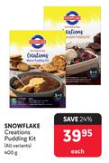 Snowflake Creations Pudding Kit All Variants-400g Each