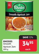 Rhodes Smooth Apricot Jam-900g