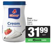 Clover Fresh Or Sour Cream-250ml Each